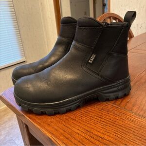 5.11 Tactical Company 3.0 Chelsea Work Boots Men’s 7 Wide Black Leather